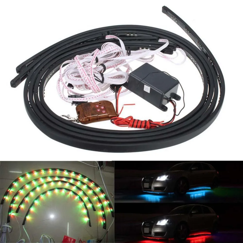 LED Strip Under Car Tube Underbody System 4x Waterproof RGB 5050 SMD