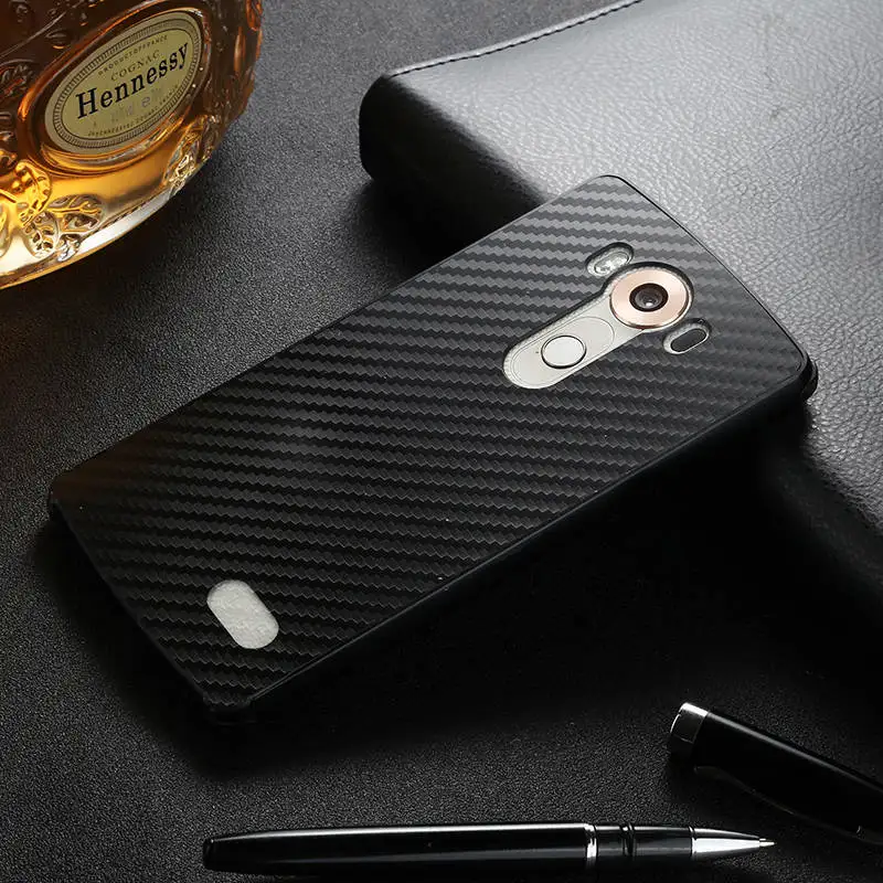 Zinkgelb Новинка года для LG V10 чехол Роскошный блеск тонкий жесткий металлический бампер+ углеродного волокна бронированный противоударный чехол-накладка для телефона чехол - Цвет: black
