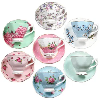 

European Bone China Royal Coffee Cup and Saucer Set Luxury Handmade Black Tea Cups Gold Drawing Porcelain Teacup Free Shipping