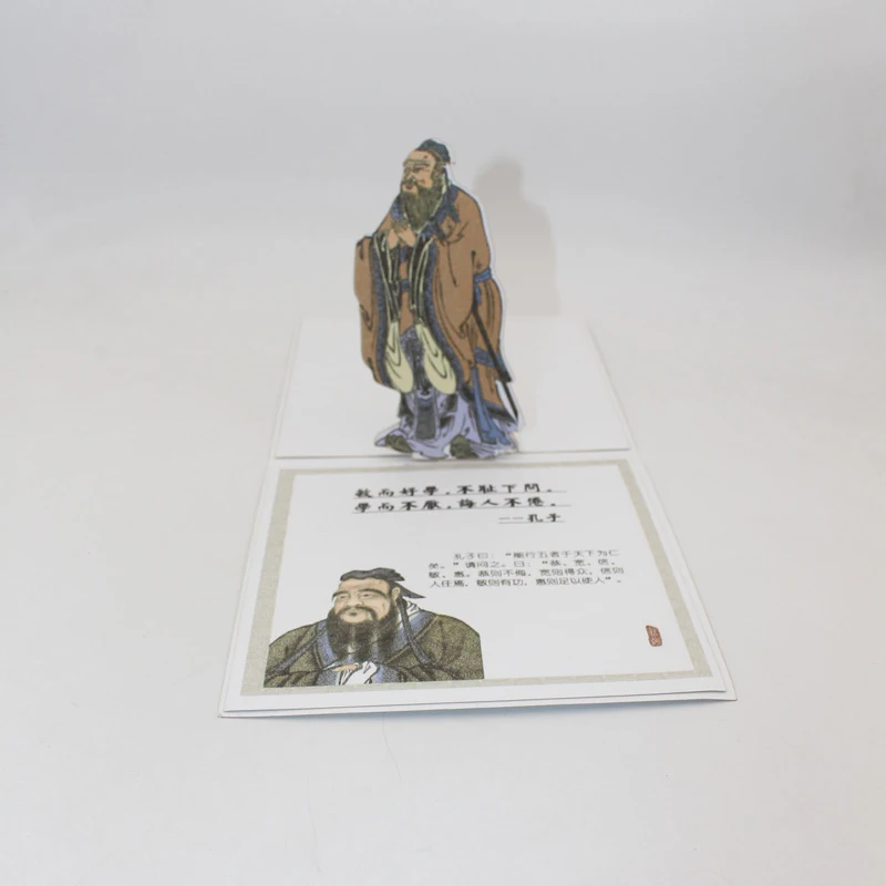  3D Laser Cut Handmade Ancient Chinese Educators Confucius Paper Invitation Greeting Card PostCard T - 33012252756