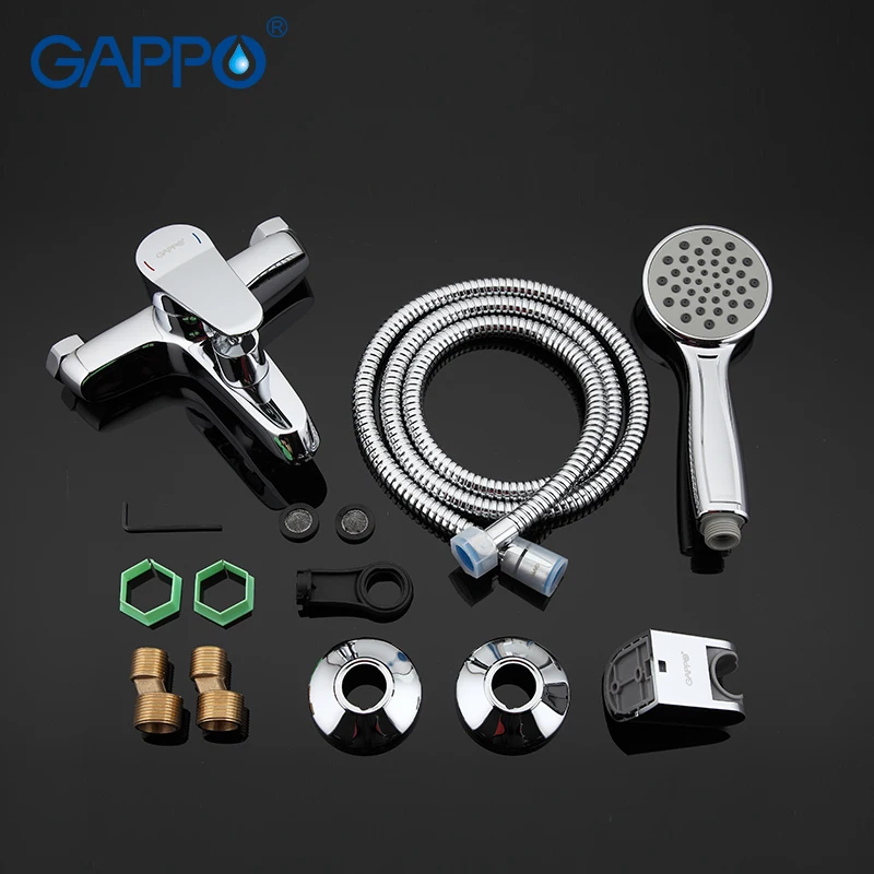 GAPPO Chrome Polished Bath Tub Valve Shower