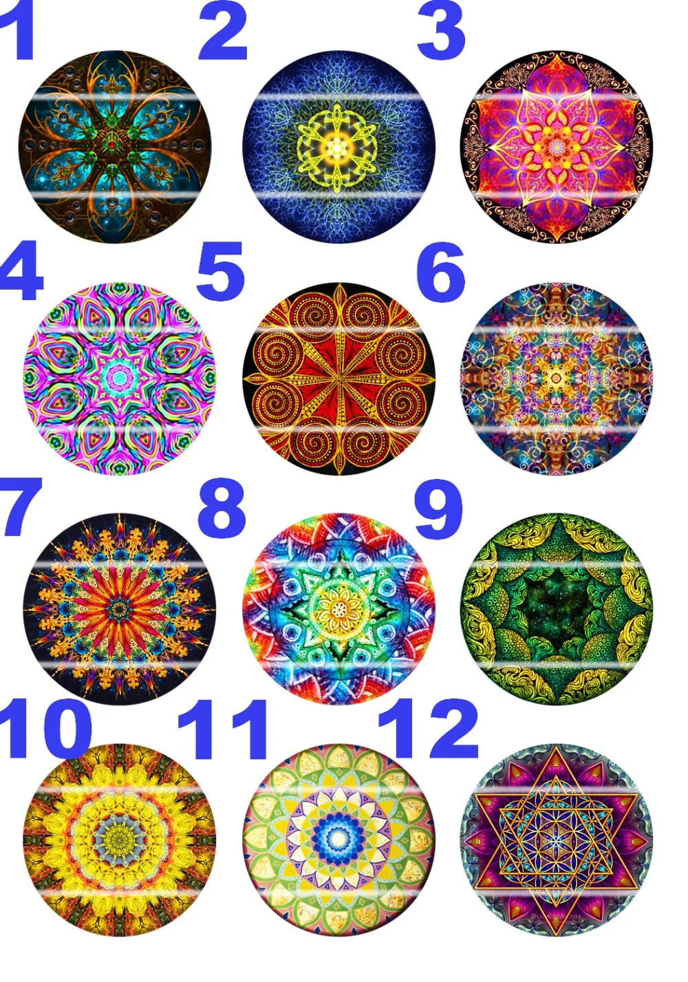 Handmade 10~25mm Colorful picture Retro Round Glass Cabochons for Necklace Decoration and Phone Chain Accessaries 60 /pcs-91 | Украшения и