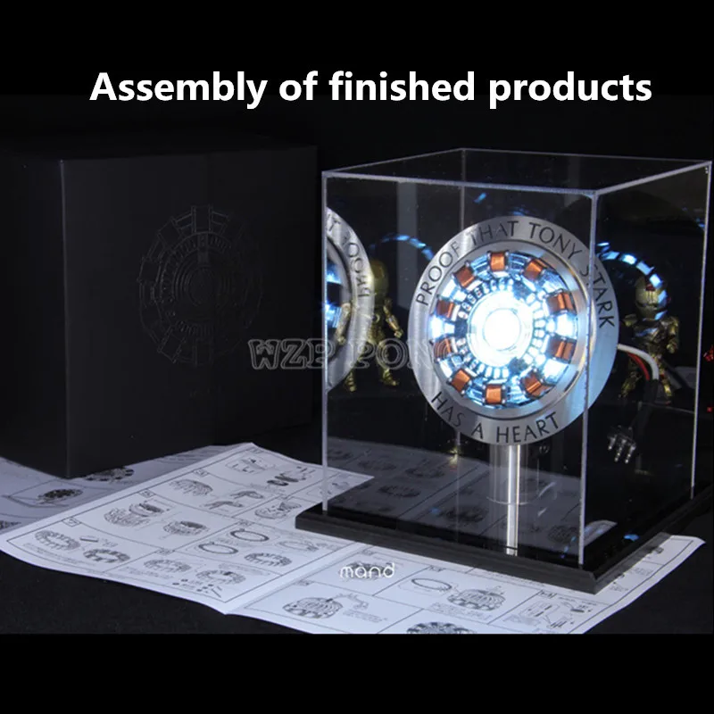 Avengers Iron Man 1/1 Scale MK1 Arc Reactor Model Toys DIY Metal Action Figure Parts USB LED Iron-Man Reactor Collection Avengers Iron Man 1/1 Scale MK1 Arc Reactor Model Toys DIY Metal Action Figure Parts USB LED Iron-Man Reactor Collection