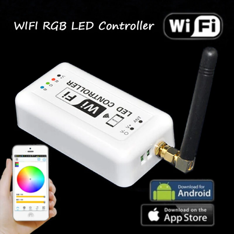 

WiFi 370 Wireless RGB LED Strip Light Controller for Android system and IOS system wireless WiFi LED Controller
