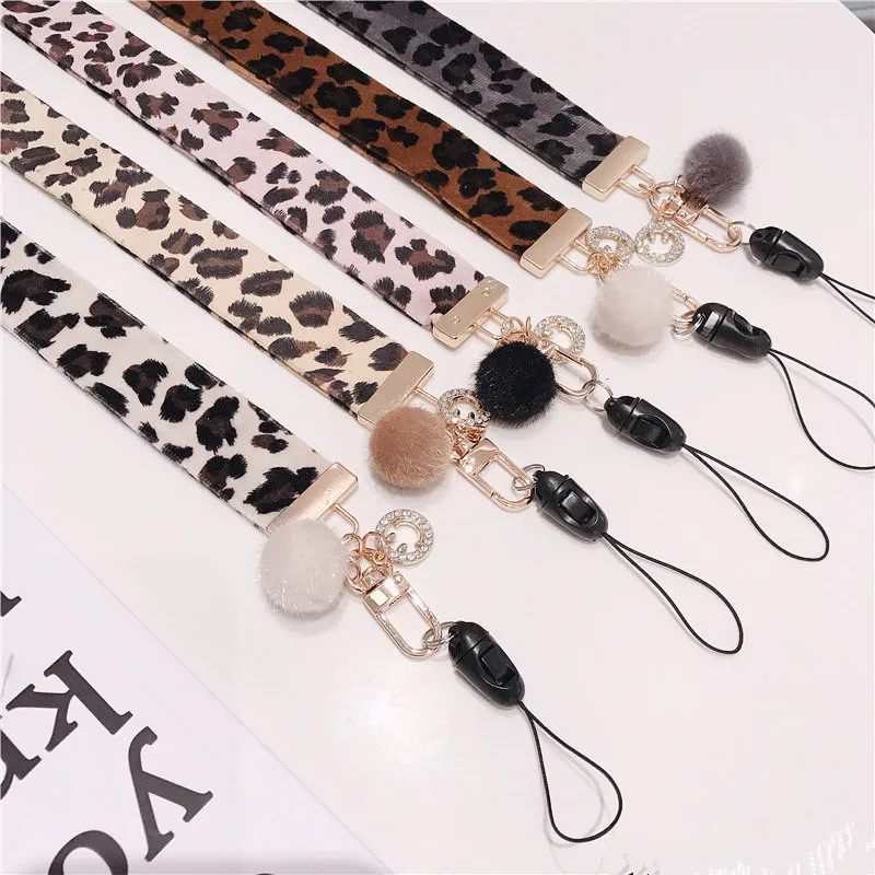 

Leopard Print Neck Strap Lanyard Id Card Detachable for IPhone 6 7 8 X XS Max for Mp3 Mp4 Card Lanyard Para Llaves