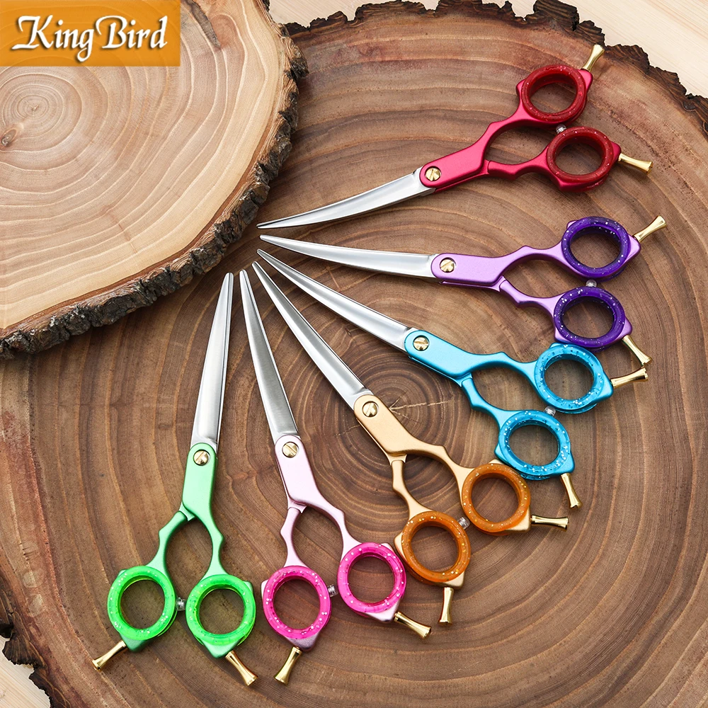 Professional Pet Dog Grooming Shears Curved 6 Inch Curved Scissors Light weight 6 color Super