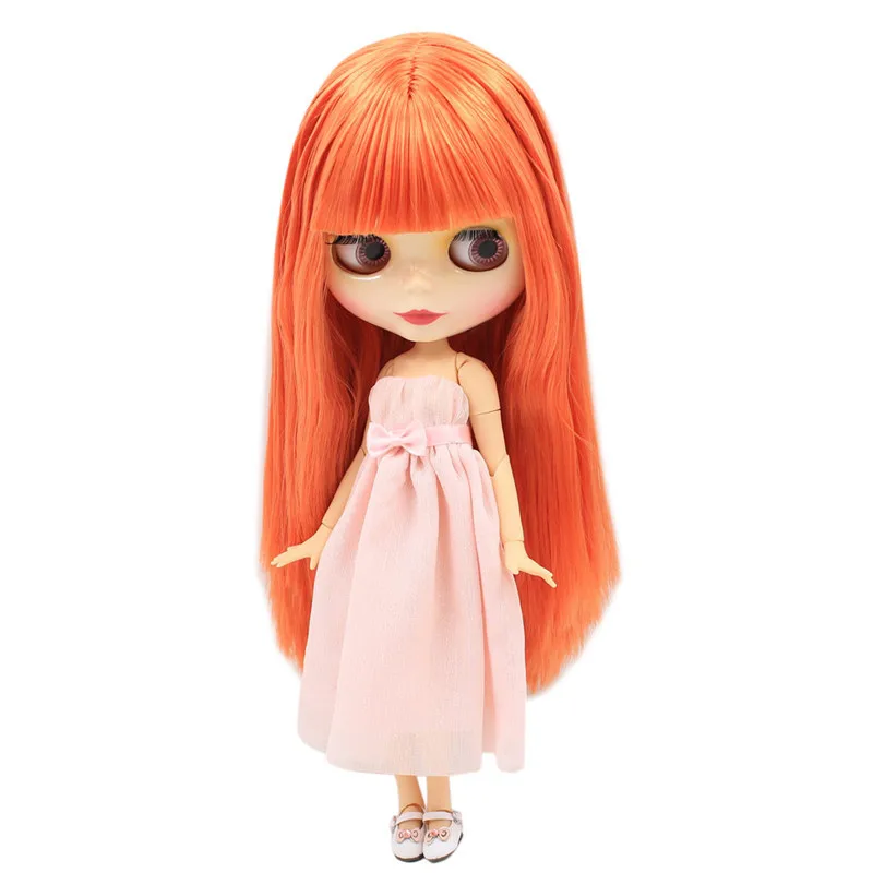 

ICY Nude Factory Blyth Doll Series No. 260BL0388 deep Orange hair white skin Joint body Neo 1/6 BJD