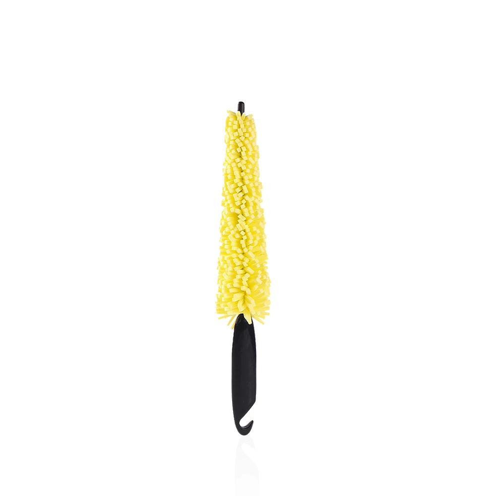 Практичная черная пластиковая ручка желтая губка для колесных дисков скраб-щетка для пылесоса инструмент для автомобиля грузовика