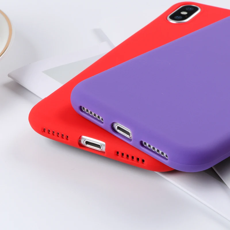 Матовый чехол для iPhone 8 6 6S Plus 7 iphone XR XS Max X 10 силиконовый чехол|Бамперы| |