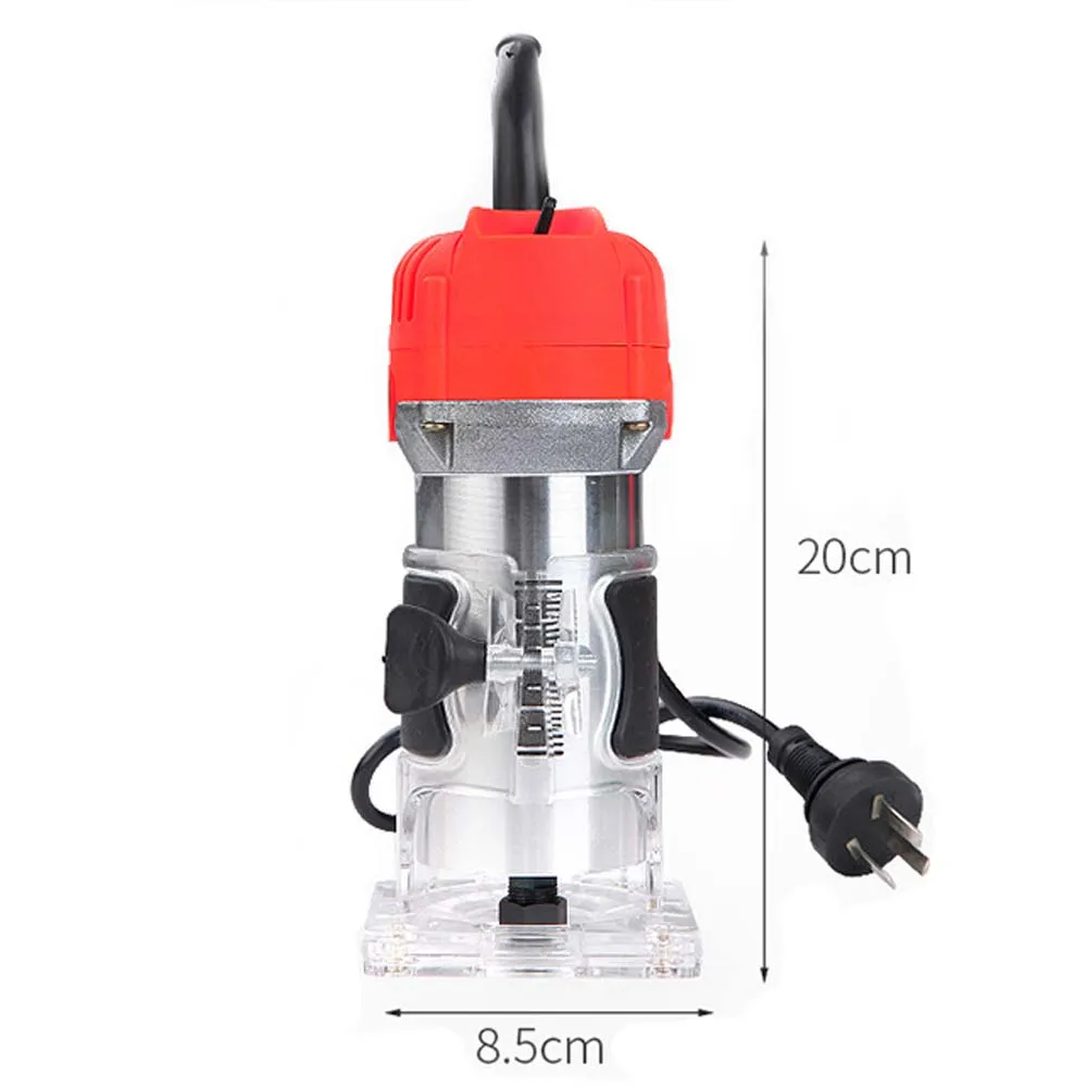Electric Trimmer 650W Durable Copper Motor Carving Machine 6.35mm Electric Woodworking Trimmer Power Tool Wood DIY