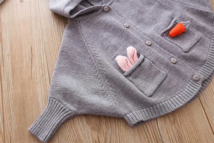  Fanfiluca Girls Sweater Hooded Batwing Sleeve Cardigan Cartoon Cute 2018 Autumn Winter Toddler Girls Cardigan New Year Costume 17