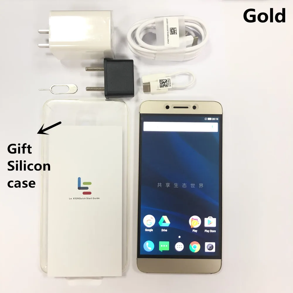 LeEco LeTV Le X526 X520, 5,5 дюймов, четыре ядра, 3000 мАч, 3 Гб ОЗУ, 64 Гб ПЗУ, 16,0 Мп, Android 6,0, Snapdragon 652, 4G LTE, смартфон