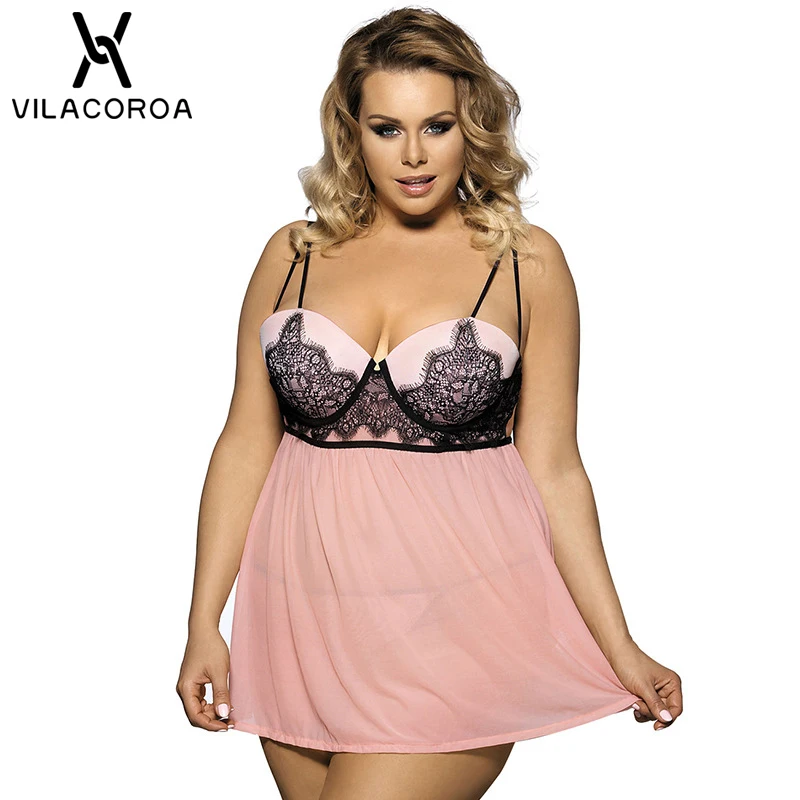 Baratos Las mujeres Sexy lencería Sexy para camisón de gran tamaño de placa de acero almohadilla para el pecho Honda dormir Camisas Mujer pijama vestido de noche