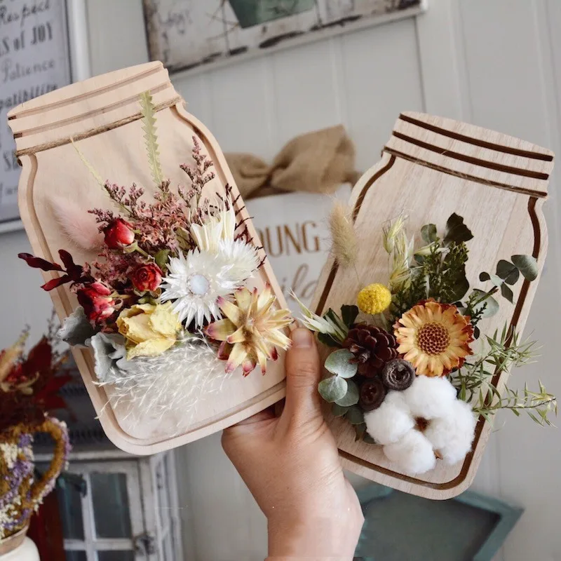 DIY ручные сушеные цветы вечная жизнь расходует материал сумка для украшения гостиной