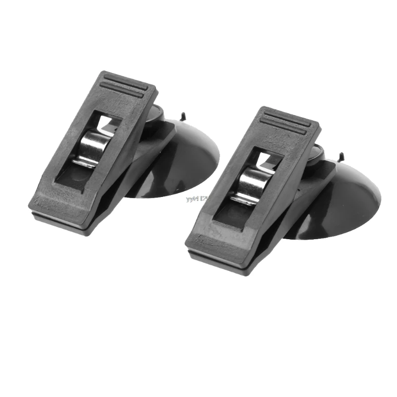 

2 Pcs/Lot Car Window Mount Suction Sucker Clips Hook Holders For Sun Shade Curtain Cloth Cards Ticket Black Stuff