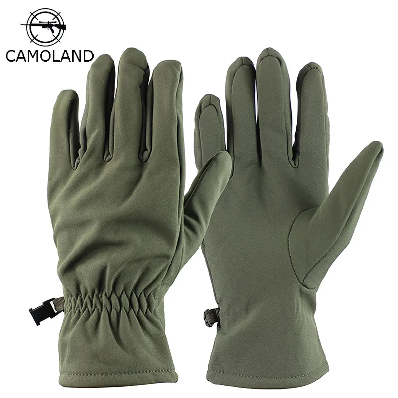 Зимние перчатки Для мужчин Для женщин военно-тактические Спорт на открытом воздухе Полный палец варежки флис Водонепроницаемый Sharkskin