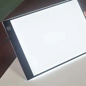 

A4 soft light 3 level intensity tracing light pad touch switch adjustable brightness copy tattoo drawing board led light box