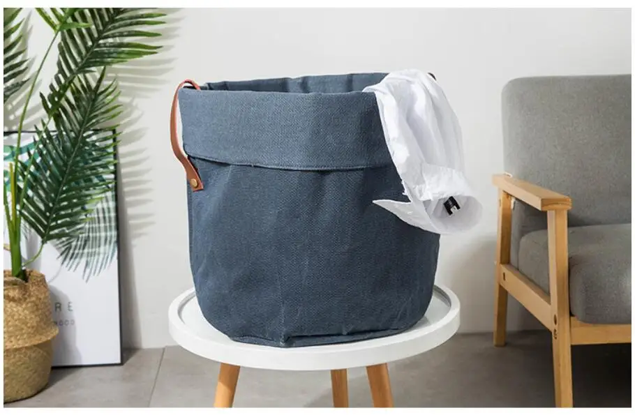 New Solid color series Folding Waterproof Laundry Hamper Clothes Storage Basket Home decoration barrel kids toy organizer bucket