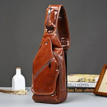 Мужской PU кожаный нагрудный мешок мульти-карманный дорожный мужской слинг сумка органайзер