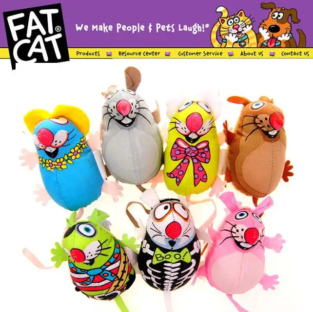 

2pcs Fatcat Pet Little Dog Mice Cat Kitten Toy Dourable Canvas Colorful Fat Cat Animal Toy With Catmint Pet Funny