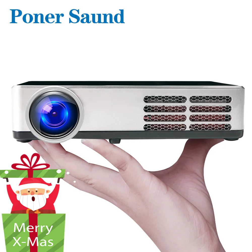 

Poner Saund DLP600WIFI Mini Led Projector Portable 3D Android 6.0 Proyector Bluetooth WIFI Digital Home Theater 1080P HDMI USB
