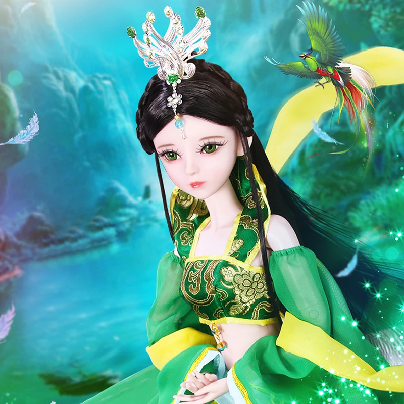 Bjd 1/3 китайская Кукла зеленое платье Фея ручной работы красота 23 шарнирные настоящие куклы детские игрушки для девочек подарок на день рождения Рождество
