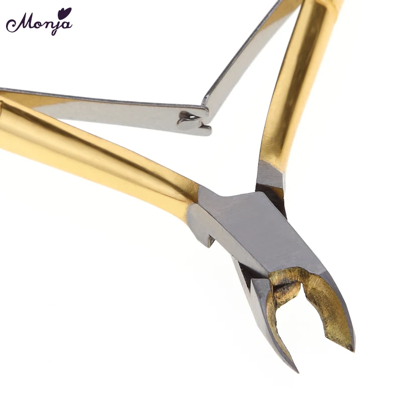 Monja нейл-арта Нержавеющая сталь ножницы для кутикулы машинка для стрижки ножницами, удаляет мертвую кожу средство для снятия маникюра, педикюра, инструмент