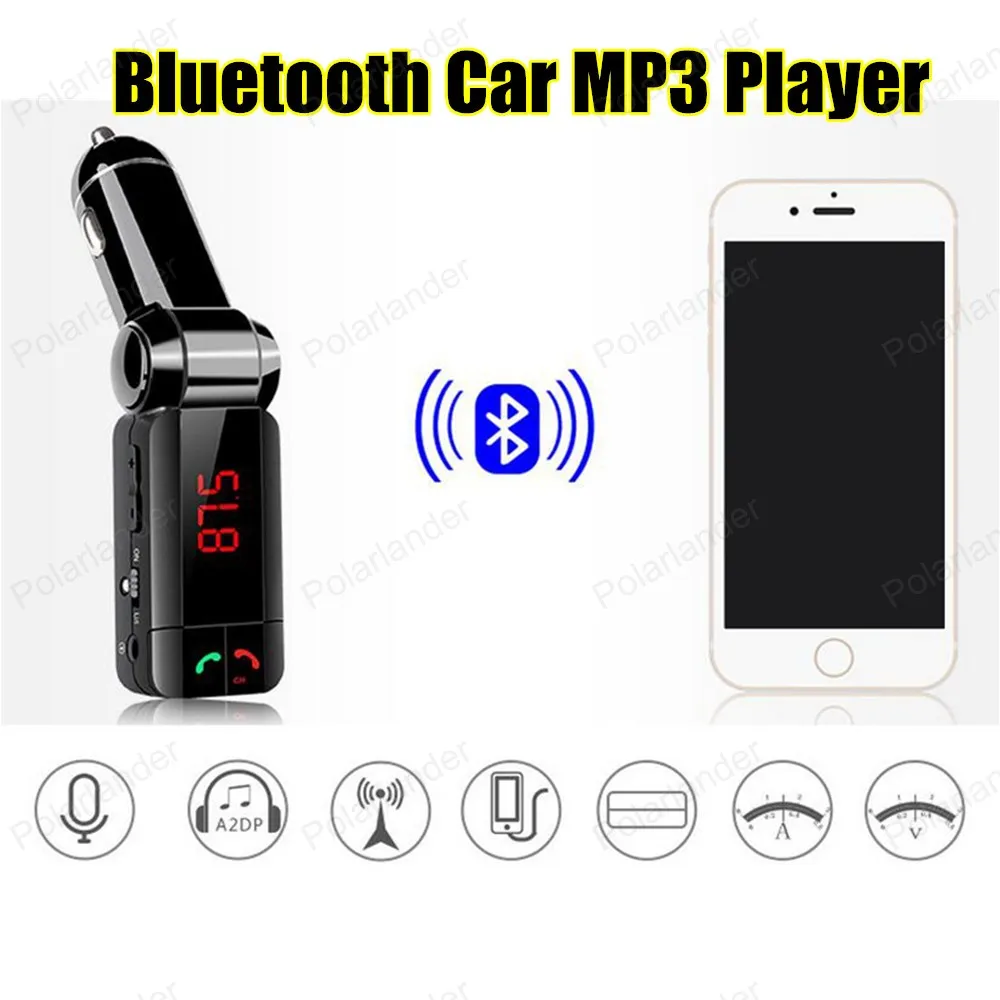 Bluetooth Handsfree CarKit Bluetooth fm-передатчик MP3-плеер автомобильный комплект зарядное устройство для смартфона