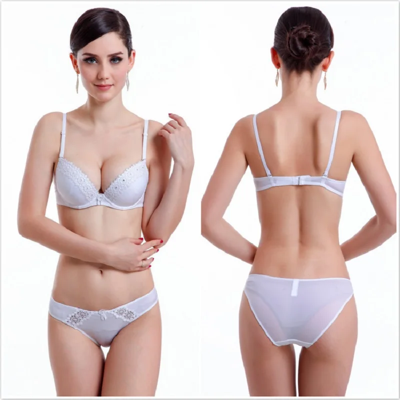Intimates Bra Set Famous Brand Conjuntos Women Cotton Lace Embroidery
