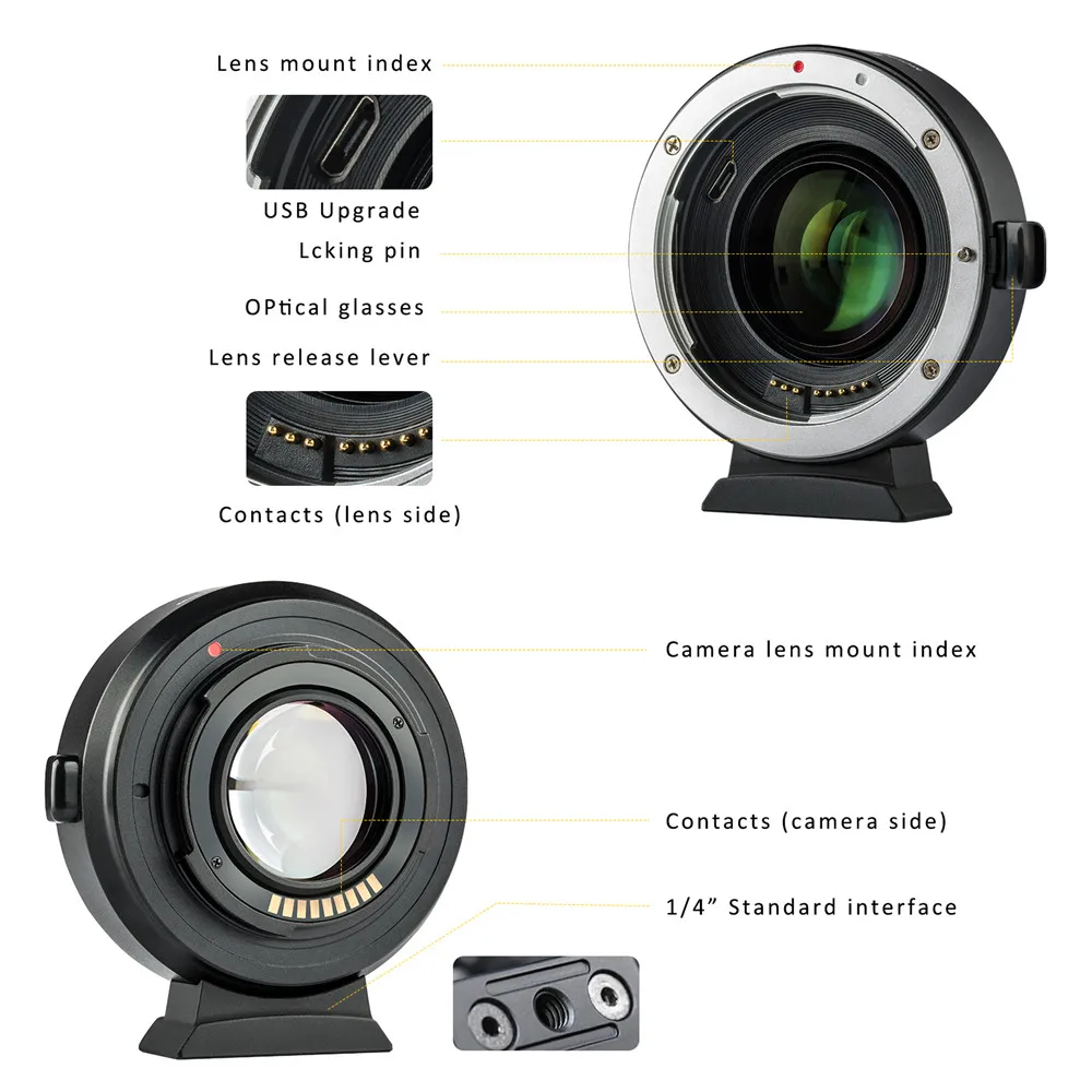 VILTROX EF-EOS M2 Автофокус 0.71x редуктор усилитель скорости Крепление объектива адаптер для Canon EF объектив для камеры EOS M5 M6 M10 M50 M10