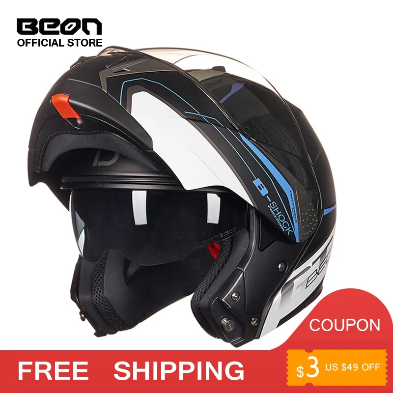 BEON Официальный магазин модульный мотоциклетный шлем откидной шлем Moto Casque Casco Motocicleta Capacete двойные козырьки шлемы