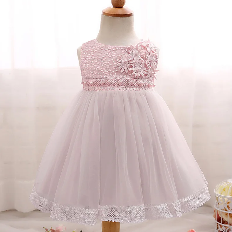 

2017 Girl Summer Lace Princess Tutu Dress Mesh Princess Dress Summer Dress for Girl Flower Party Baby Girl Clothes
