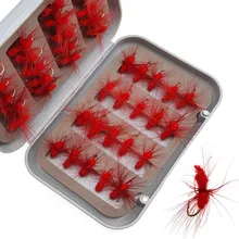 40 шт./кор. красный муравей крючок-мушка рыболовная форель мухи завязывание муха рыболовная приманка набор с коробкой