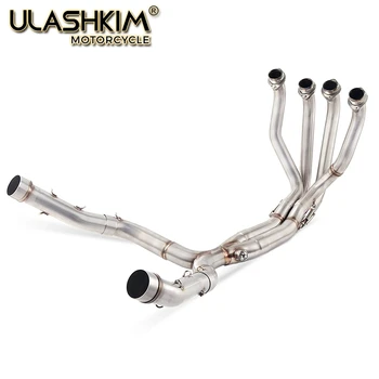 

Motorcycle Full Exhaust System Muffler Escape Modified Middle Link Pipe Slip On For Kawasaki Z1000 Z1 Ninja1000 2010-2016