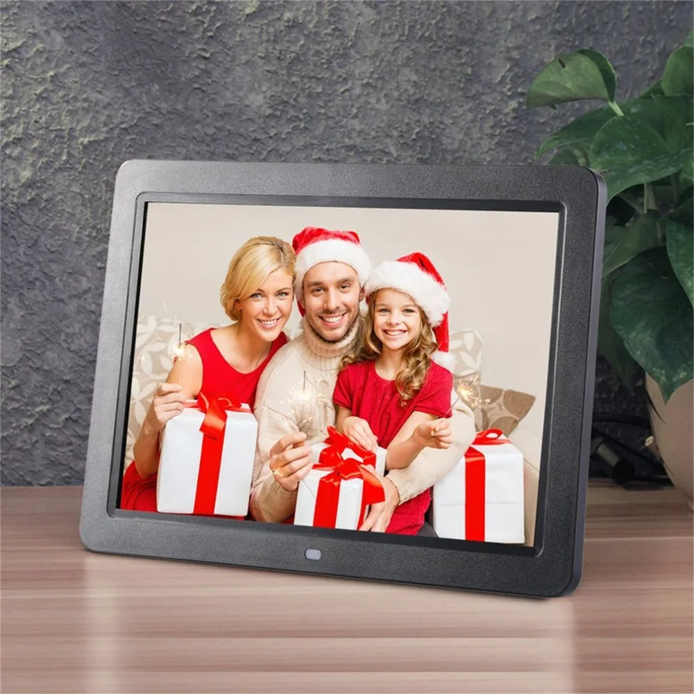 12 Wide Screen HD LED Digital Photo Frame 1280 * 800 Electronic Picture Frame MP3 MP4 Player Clock with Stereo Speakers