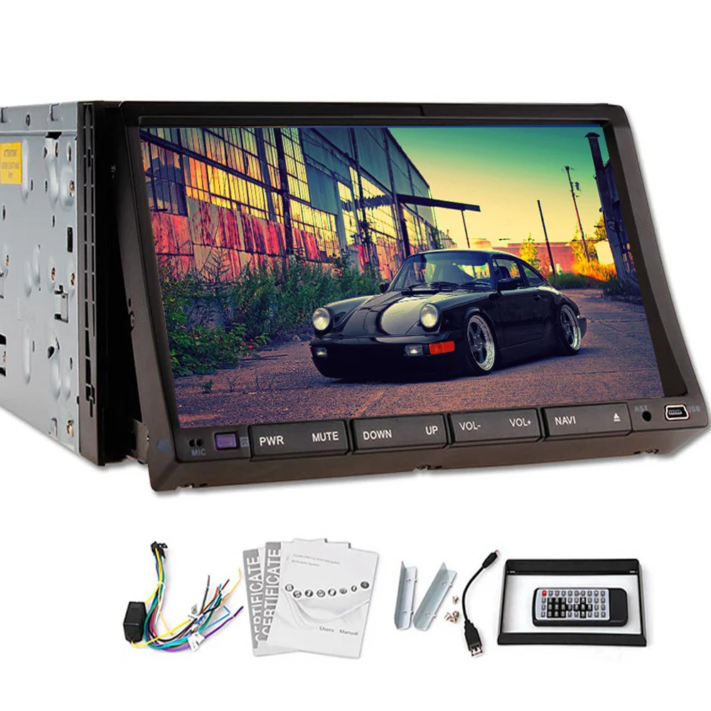 2 Din In Dash GPS Navi Stereo DVD Player FM AM Car font b Radio b