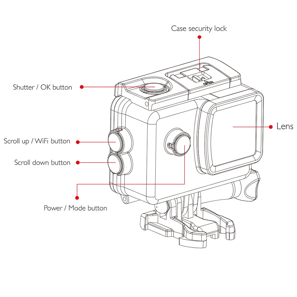 Оригинальная Экшн-камера SJCAM SJ4000 Air 1080P 2,0 lcd 4K Full HD, водонепроницаемая Спортивная камера, Спортивная DV камера