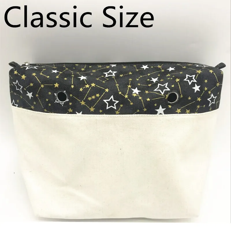 Новая цветная водонепроницаемая внутренняя подкладка вставка карман на молнии для классического Obag холст Внутренний карман сумка
