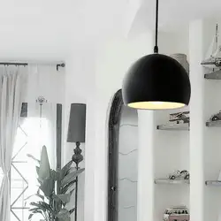 Современные Черные Шары LED подвесная люстра света для гостиной столовая кабинет дома деко E27 висит люстра лампа светильник