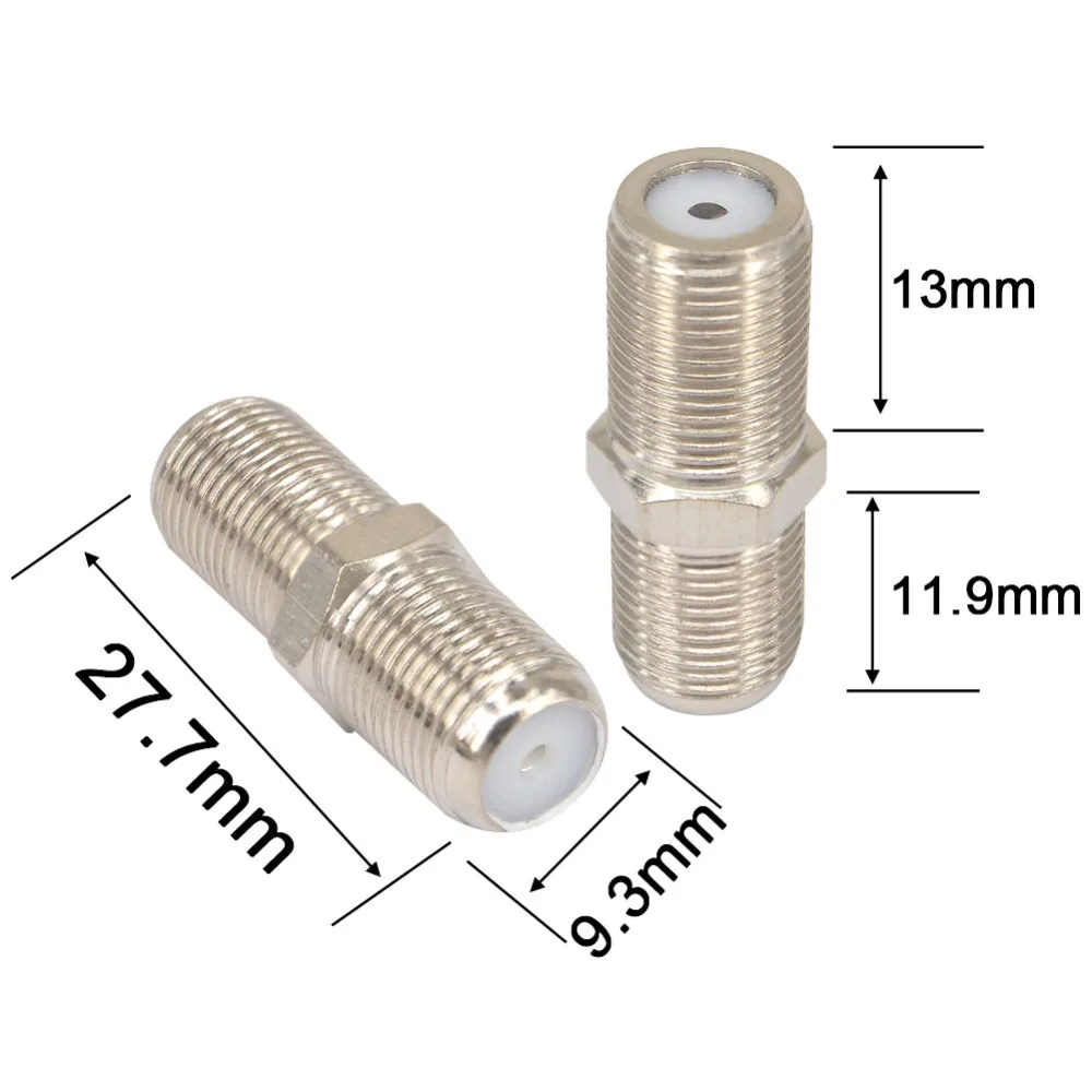 2 шт. F Женский к F гнездовой разъем для подключения спутниковый ТВ-приемник видеомагнитофон кабельный модем антенна