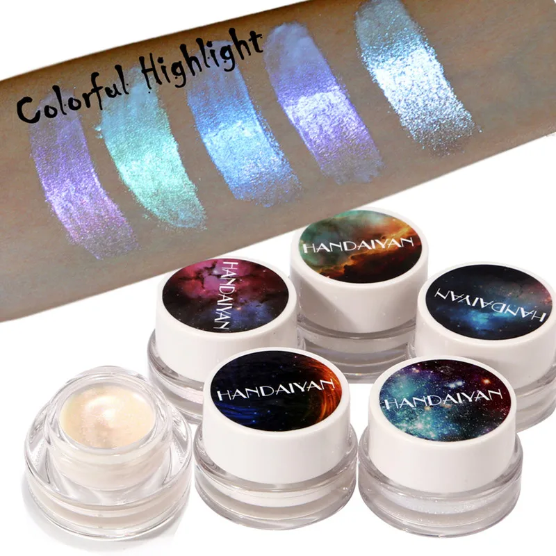 New 5 Colors Makeup Glitter 1Box Multifunctional Highlight Makeup Powder High Light Eyeshadow Cosmetic Glitter Powder Pretty