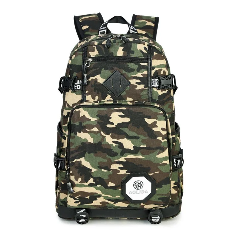 15.6' laptop Men Oxford Camouflage Backpack Preppy Style Camo School