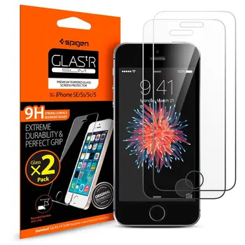 

100% Original SPIGEN Glas.tR Slim Tempered Glass Screen Protector for iPhone SE / 5S / 5