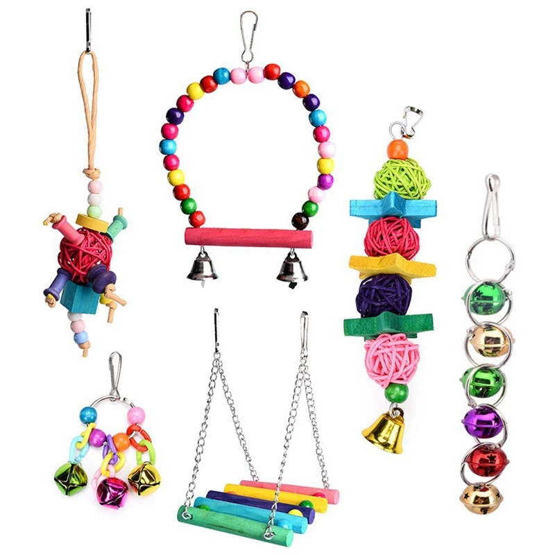 bird parrot toys bird hanging shredding swing chew birds