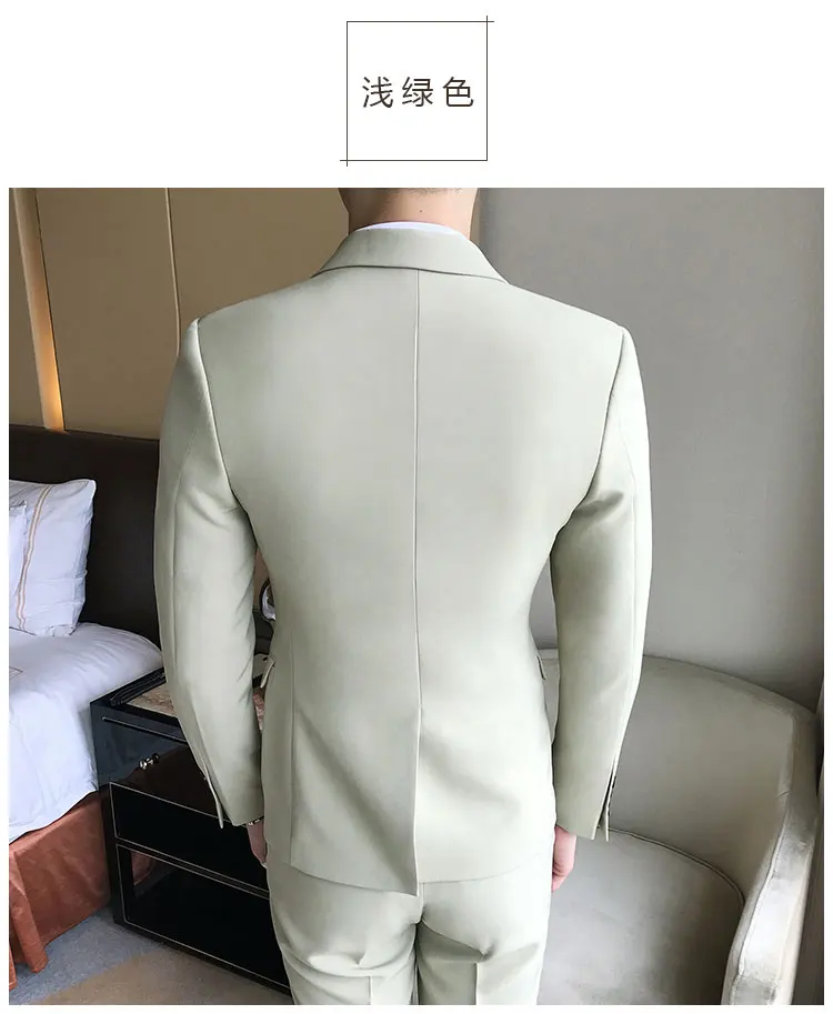 GODLIKE классический двубортный для мужчин 3 предмета костюмы мужской моды Slim Fit нарядные для свадьбы жениха повседневный деловой пиджак