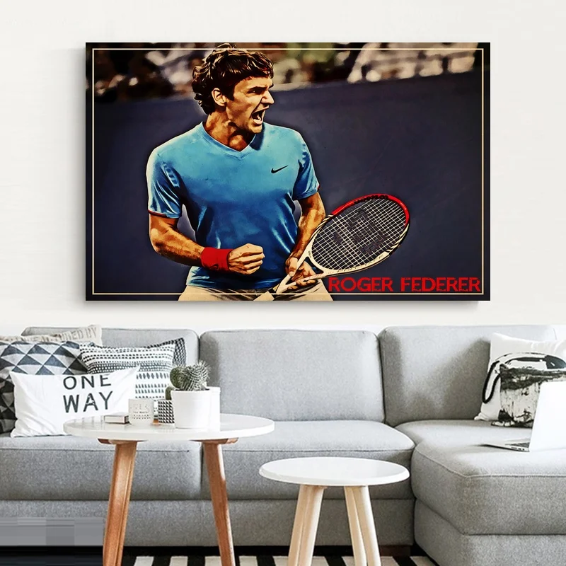

Roger Federer Art poster Picture Print on Canvas Home Decor