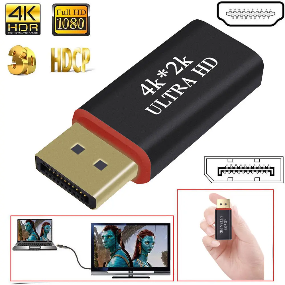 Переходник DP в HDMI 4K * 2K 30Hz разъем для видео и аудио дисплея переходник с порта Мама