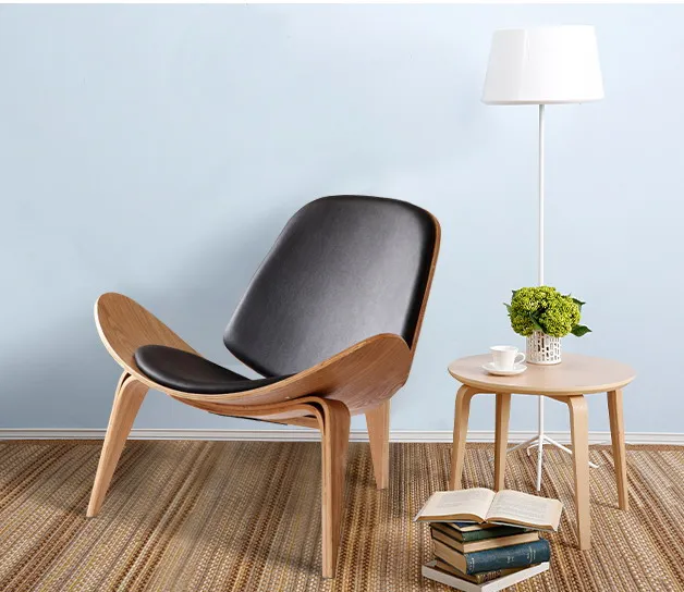 Poltrona de madeira com design moderno, cadeira para sala de estar, design  moderno, lazer, assento, almofada de madeira, nogueira natural - AliExpress  Móveis