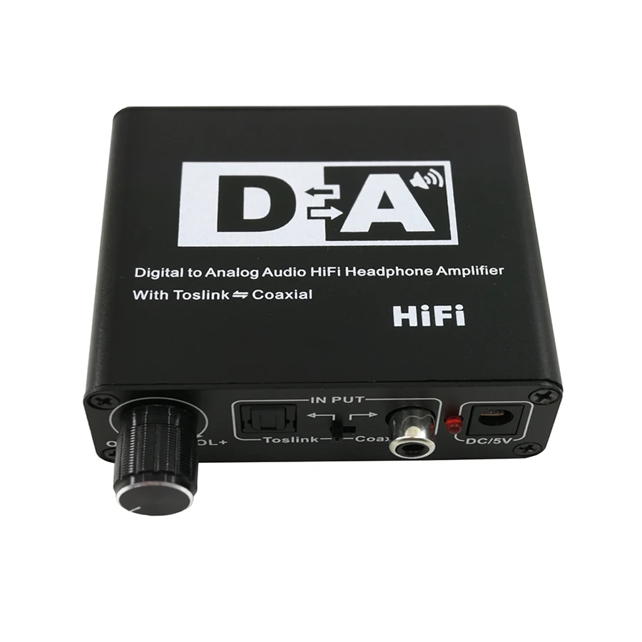 

Digital To Analog Audio Hifi Headphone Amplifier Converter Optical Toslink Coaxial Input To Toslink Coaxial 3.5mm Jack Output