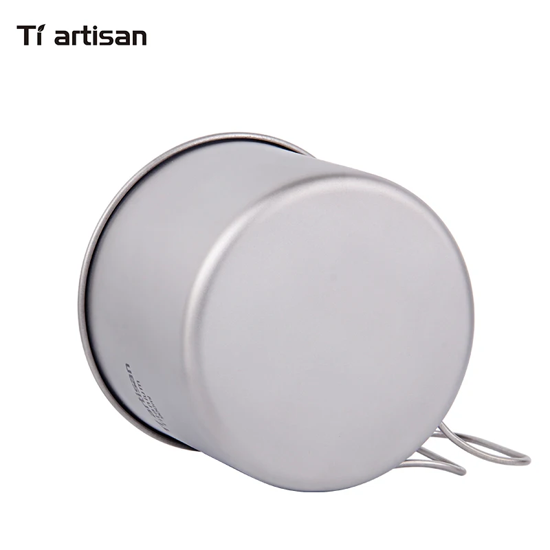 Tiartisan 900ml Pure Titanium Pot Outdoor Camping Ultralight Titanium Bowl with Cover larger Capacity Picnic Cookware